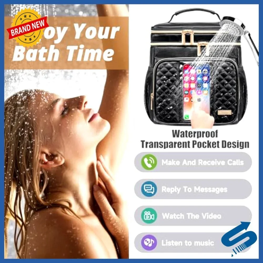 Large Hanging Travel Toiletry Bag Water Resistant Shower Caddy Makeup Organizer